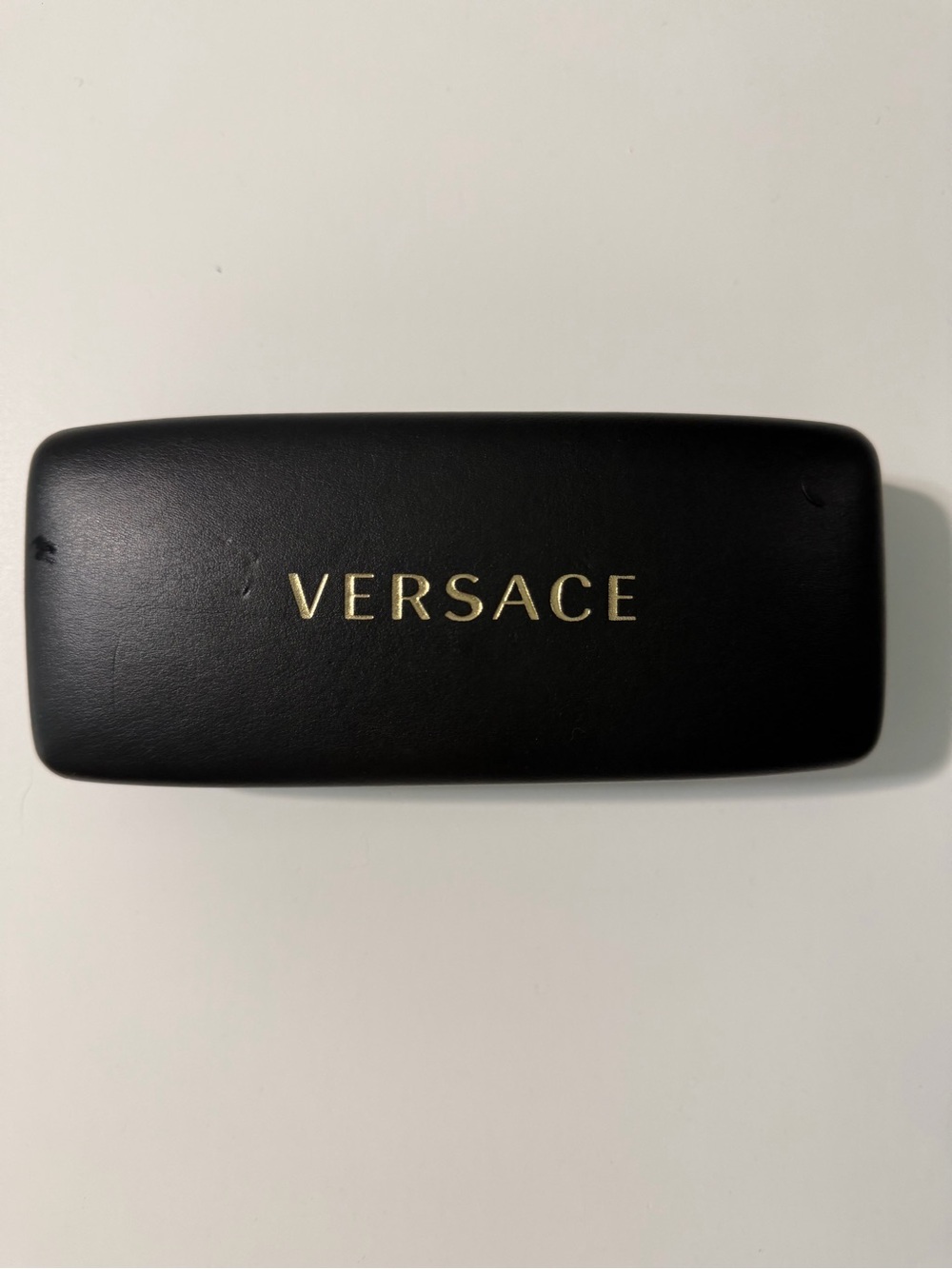 Authentic Versace Black Clam Shell Hard Sunglasses Eyeglasses Case